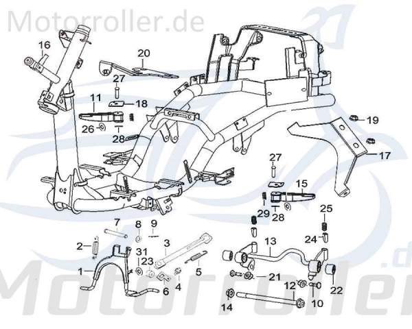 Kreidler INSIGNIO 125 DD Gummipuffer 125ccm 4Takt 58507T030000 Motorroller.de Motorlager Lagerbuchse Silentblock Gummilager Gummidämpfer Silentlager