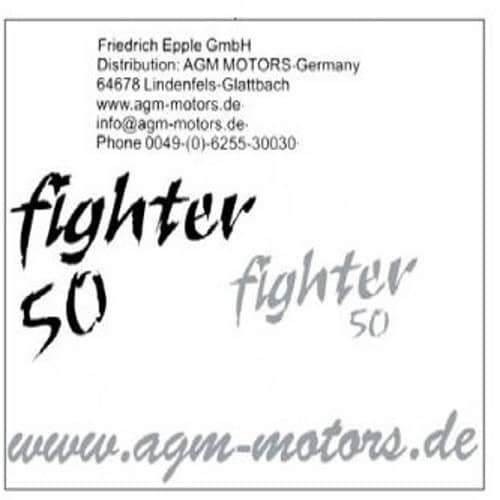 Dekoraufkleber Fighter 50 old schwarz-grau 1220301-13