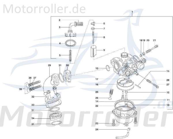 Kreidler STAR Deluxe 4S 125 Leerlaufdüse 125ccm 4Takt C-2771420/40 Motorroller.de Größe 40 Vergaserdüse Nebendüse Nebenluftdüse Einstelldüse Scooter