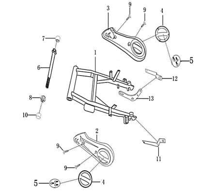 Bremsteller Bremsankerplatte Jonway E-Rex Deckel 1030245-1 Motorroller.de Bremsplatte Bremsabdeckplatte Trommelbremse Brems-Teller Brems-Ankerplatte