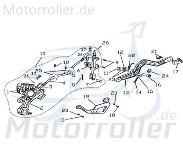 Rex Supermoto 125 DD Buchse 125ccm 4Takt Y9B-45941-00-00 Motorroller.de Bremspedalhebel Hülse Distanzhülse Lagerbuchse Distanz-Hülse Distanzbuchse