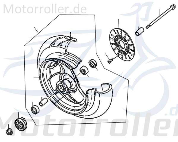 Kreidler Florett RMC-E 50 Vorderrad 50ccm 2Takt FIG40-2 Motorroller.de Vorderradfelge Vorderfelge Vorderrad-Felge vorne Vorder-Felge Vorder-Rad Moped