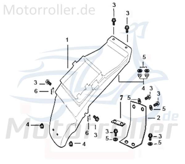 Innenkotflügel Motorrad 125ccm 4Takt Kreidler 733305