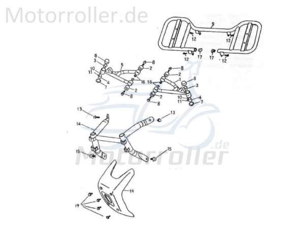 Adly AT 50 2 Bundschraube Schraube Maschinenschraube Motorroller.de HerChee 50ccm 2Takt 50cc 2T Flanschschraube Flansch-Schraube