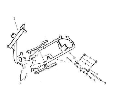 Schraube M12x285mm verzinkt Jonway Jigger 50 9051612285-1 Motorroller.de Bundschraube Maschinenschraube Flanschschraube Flansch-Schraube Bund-Schraube