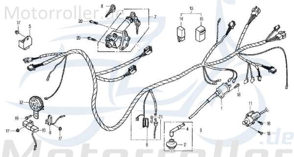 Starter relay SJ Elektrik wiring harness DAE-38501-CB3-7000