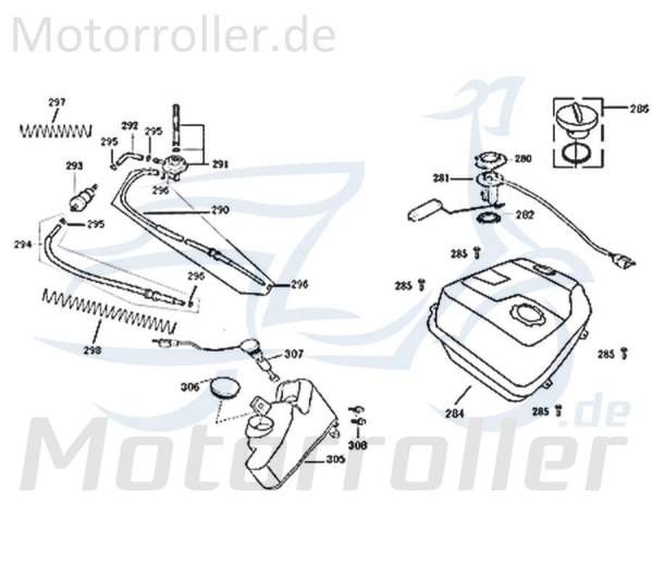 ZNEN Florett 2.0 50 City Ölbehälter 50ccm 2Takt 17700-F22-9000 Motorroller.de Öltank / Minarelli liegend Scooter Florett 2.1 RS 50 Ersatzteil