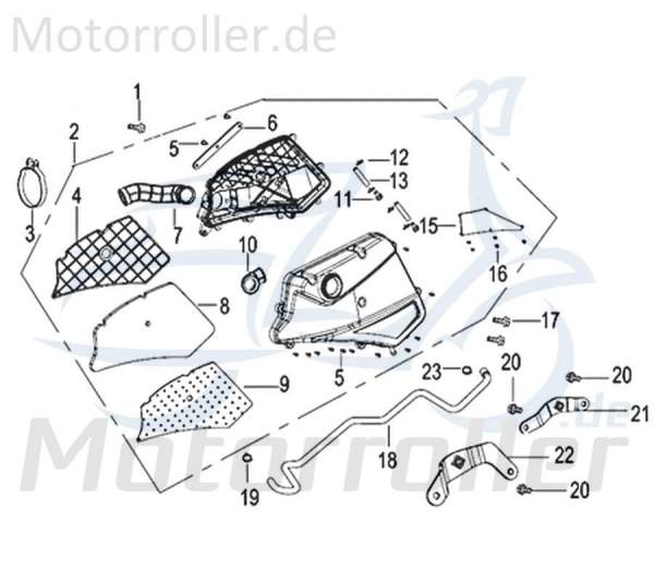 Kreidler Insignio 125 2.0 Halter II 125ccm 4Takt 750268 Motorroller.de Luftfilter Halterung Haltebügel Halteblech Halte-Blech Halte-Bügel 125ccm-4Takt