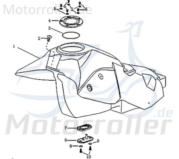 SMC Kraftstofftank Kraftstoffbehälter Scooter 409-12Y3-001 Motorroller.de Spritbehälter Moped Ersatzteil Service Inpektion Direktimport