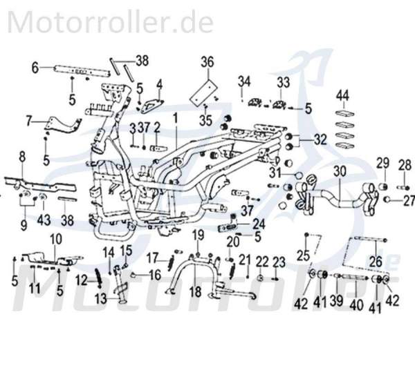 Kreidler Insignio 125 2.0 Feder Hauptständer 750311 Motorroller.de Ständerfeder Rückzugfeder Ständer Motorroller Scooter