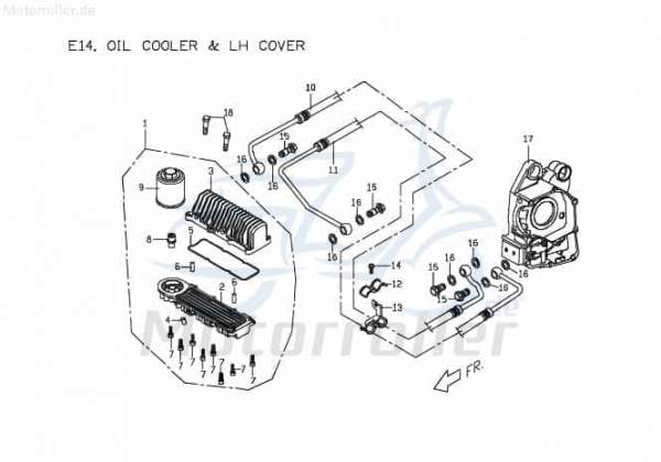 Halter Ölkühlerschlauch Schlauchhalter PGO C50830920001