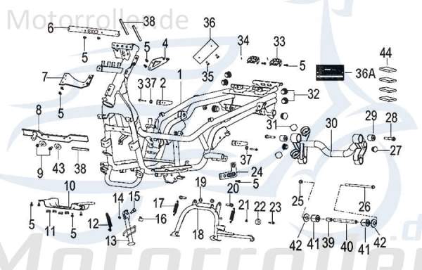 Kreidler INSIGNIO 125 DD Halteplatte 125ccm 4Takt 59470N120000 Motorroller.de Montageplatte Fussraumverkleidung Stahlplatte Halter Montageschiene