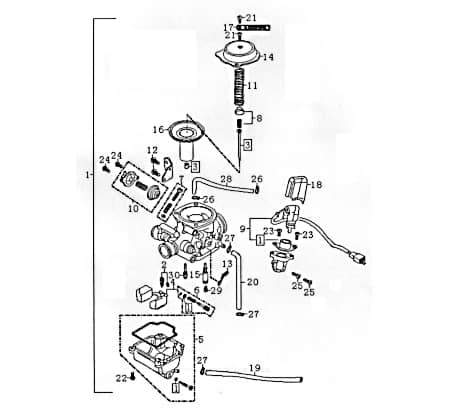 Rex RS125 Leerlaufdüse Größe 33 125ccm 4Takt FIG E17E-30 Motorroller.de Euro3 Vergaserdüse Nebendüse Nebenluftdüse Einstelldüse Nebenluft-Düse