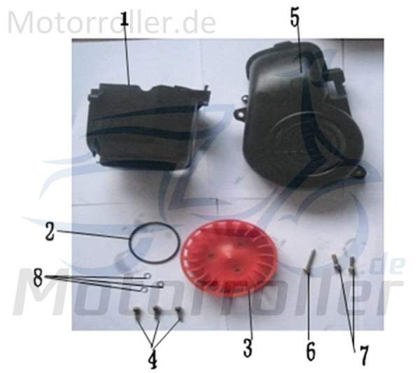 Kreidler Galactica 3.0 RS Zylinderverkleidung 741146 Motorroller.de Zylinderkühlhaube Zylinderhaube Florett 2.0 2.1 RS Scooter Ersatzteil