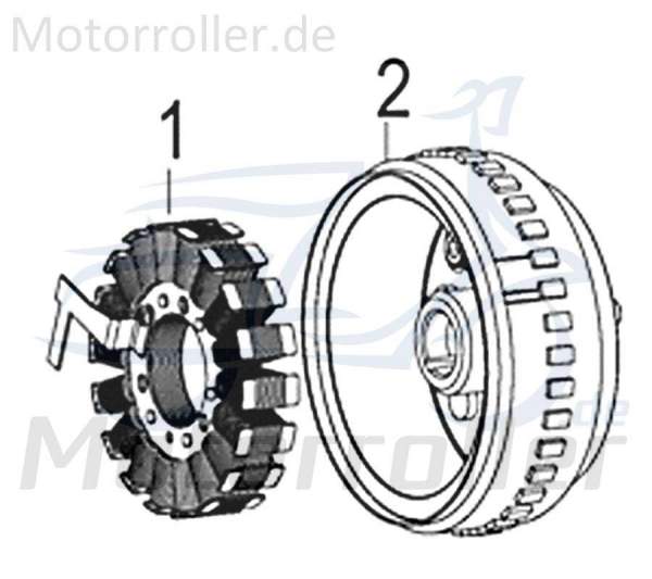 Jonway Insignio 250 DD Lichtmaschine 250ccm 4Takt 299035000000 Motorroller.de Stator Ankerplatte Anker-Platte Stromerzeuger Strom-Generator Zündplatte