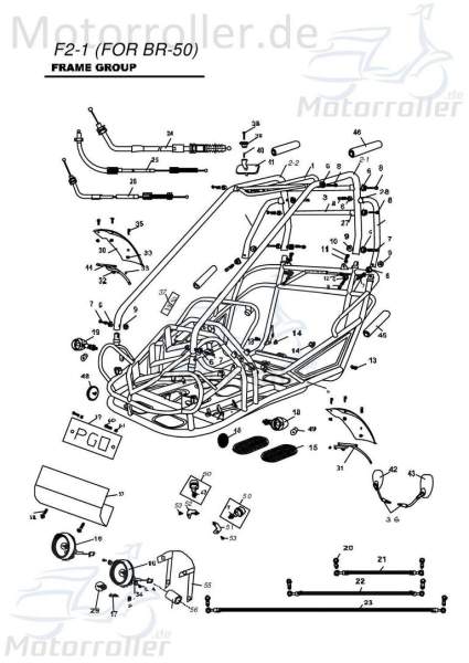 PGO Feder Rückspiegel Bugrider 150 Rückspiegelfeder Buggy B5616020000 Motorroller.de Bugrider 50 Ersatzteil Service Inpektion Direktimport