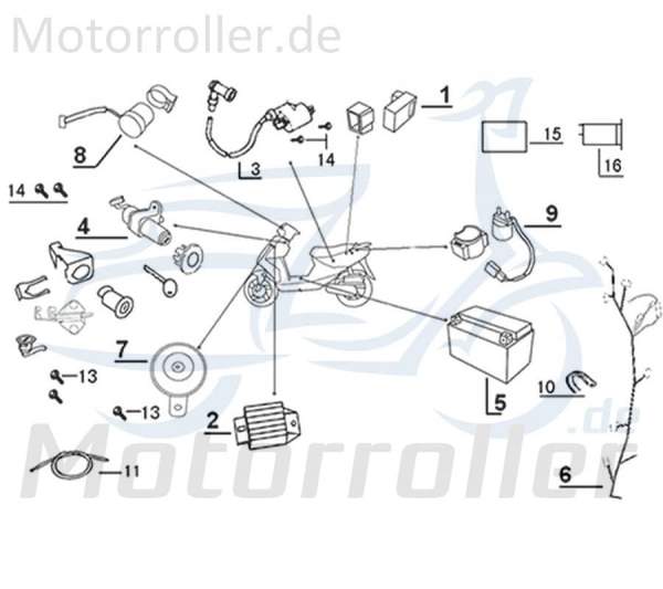 Kreidler Galactica 3.0 LC 50 DD Kabelbaum 50ccm 2Takt 32100-ABA9-E000 Motorroller.de Kabelsatz Stromverteiler Strom-Verteiler Kabel-Set Kabelbündel