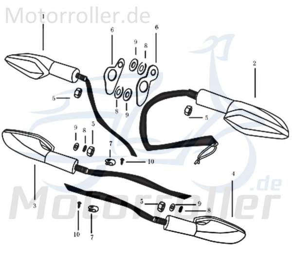 SMC Halter Blinker Kreidler DICE SM 50 LC 50ccm 202-12Y2-007 Motorroller.de Halterung Haltebügel Halteblech Halte-Blech Halte-Bügel Motorrad Service