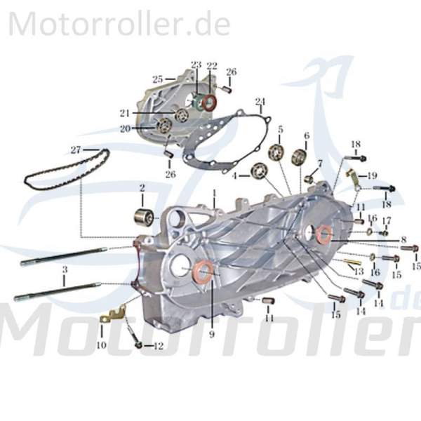 Kreidler Martinique 125 Buchse Hülse 125ccm 4Takt 704710 Motorroller.de Distanzhülse Lagerbuchse Distanz-Hülse Distanzbuchse Passhülse Passbuchse