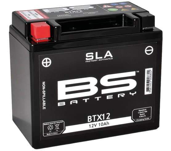 Batterie BTX12 12V 10Ah SLA DIN 51012 Aeon Akku 0.537.883-1 Motorroller.de Versiegelt (FA) Starterbatterie Akkumulator Starter-Batterie Bleibatterie