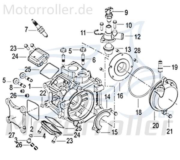 Schraube M6x16mm Jonway Insignio 250 DD Scooter Roller 750136 Motorroller.de Bundschraube Maschinenschraube Flanschschraube Flansch-Schraube Kreidler