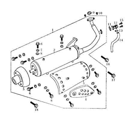 Rex RS125 Haltebolzen Halterung 125ccm 4Takt FIG19A-17 Motorroller.de Arretierbolzen Haltezapfen Haltestft Arretierzapfen 125ccm-4Takt Scooter