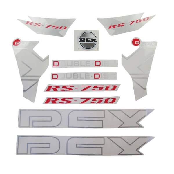 Rex RS750 Dekorsatz Aufkleber Sticker 50ccm 4Takt 711131 Motorroller.de Aufkleber-Set Deko-Set Aufklebersatz Dekoraufkleber Kit Scooter Ersatzteil