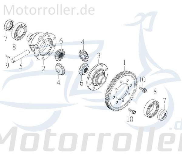 Kreidler F-Kart 170 Welle Schneckenräder 170ccm 4Takt 26631-GOO-00 Motorroller.de Achse Getriebeeingangswelle Antriebsachse Ausgangswelle Getrieberad