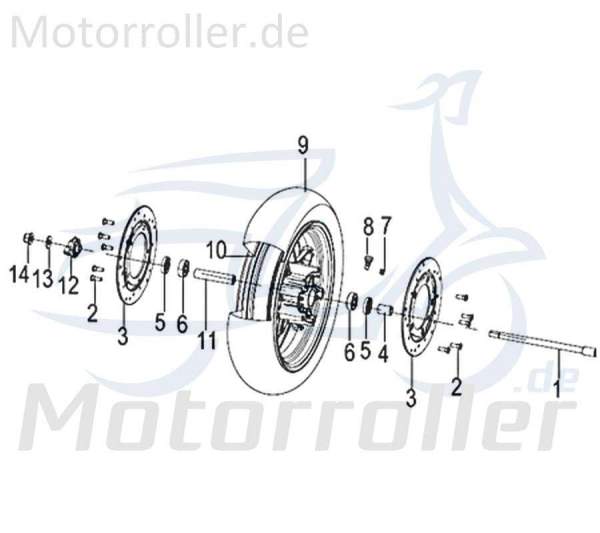 Bundmutter M14x1.5 Jonway Insignio 250 DD Scooter 750424 Motorroller.de Sechskantmutter Flanschmutter Sechskant-Mutter Flansch-Mutter Maschinenmutter