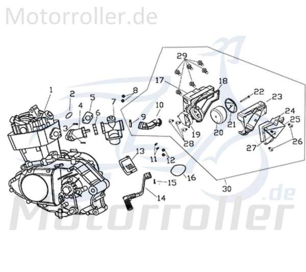 SMC Bundmutter M6 Flanschmutter Scooter 4Takt B04-17-06000-02 Motorroller.de Sechskantmutter Sechskant-Mutter Flansch-Mutter Maschinenmutter Moped