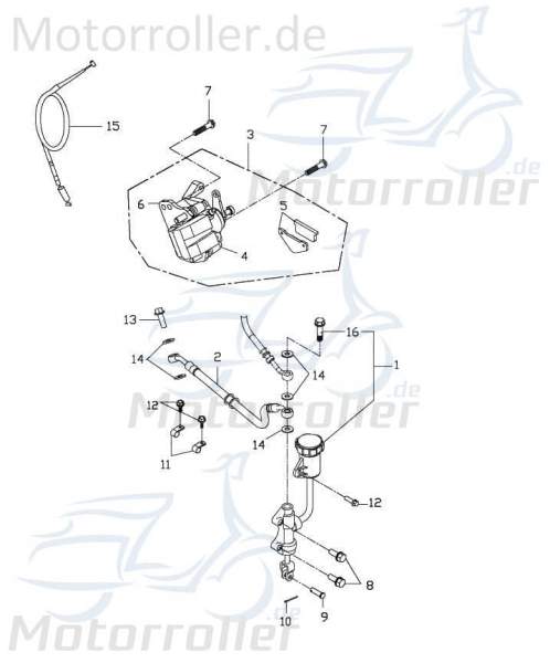 Bolt brake system Quad ATV 4-stroke Adly 45521-168-000