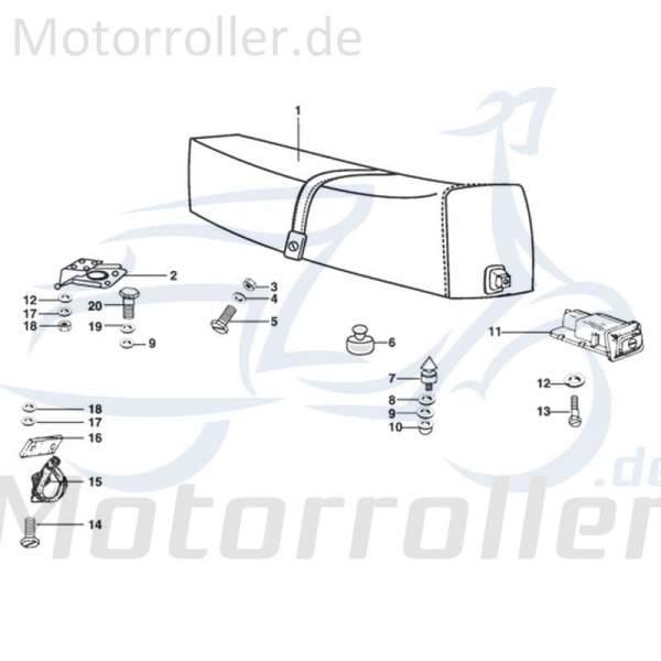 Schraube Kreidler STAR Deluxe 4S 125 Maschinenschraube 720554 Motorroller.de Bundschraube Flanschschraube Flansch-Schraube Maschinen-Schraube Scooter