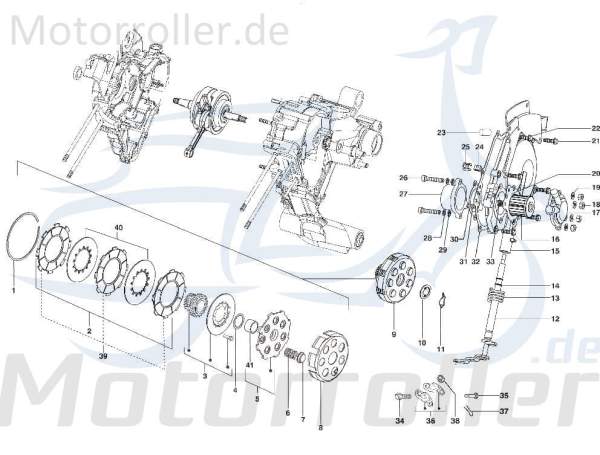 Kupplung komplett Glocke Motorrad Kreidler Rex 720005