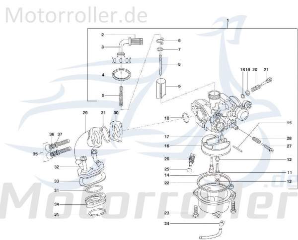Kreidler STAR Deluxe 4S 200 O-Ring 200ccm 4Takt B1314-0642 Motorroller.de 31x24mm Gummidichtung Dichtring Gummiring Oring Gummi-Ring Dicht-Ring LML