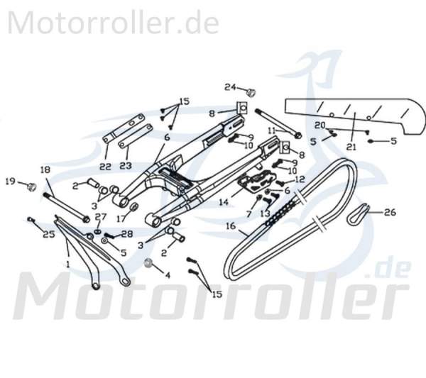Kreidler Supermoto 250 DD Schraube 125ccm 4Takt B02-08-08016-62 Motorroller.de M8x16mm Bundschraube Maschinenschraube Flanschschraube Flansch-Schraube