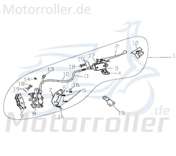 Rex Supermoto 125 DD Bremsschlauchschutzhülle 125ccm 4Takt 730830 Motorroller.de 125ccm-4Takt Motorrad Kreidler Moped Ersatzteil Service Inpektion