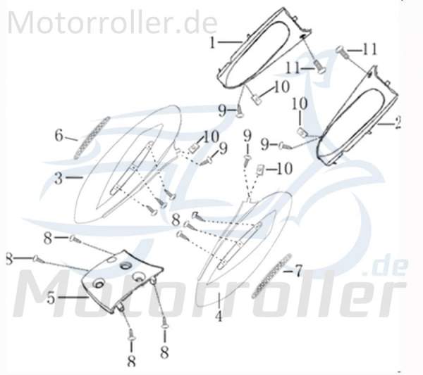 Kreidler Hiker 2.0 Electro Heckverkleidung 50ccm elektro 1020209-4 Motorroller.de Seitenteil Seitenverkleidung Seitenabdeckung Heckabdeckung links