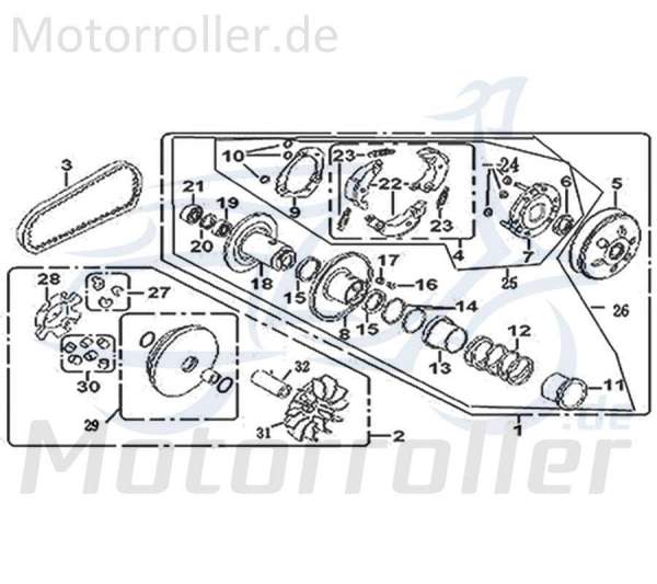 Kreidler Flory 125 Classic Fliehkraftrollen 10,5g 742111 Motorroller.de Variomatikrollen Fliehgewichte Variorollen Ersatzteil Service Inpektion