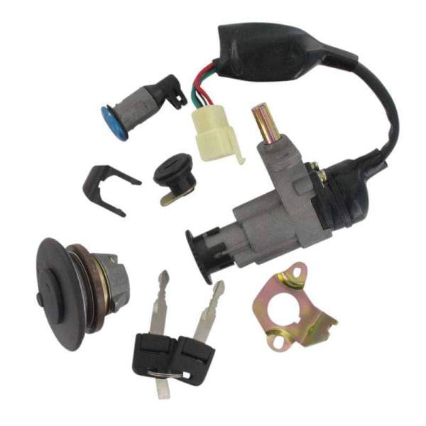 Rex Stratos Chicago Zündschloss-Satz 50ccm 2Takt Motorroller.de Tankverschluss 1E40QMB YY50QT-28 50cc 2T Minarelli liegend Zündschloss