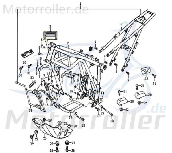 Kreidler DICE GS/SM 125 Pro Rahmenteil unten 781162 Motorrad Chassis Unterbau