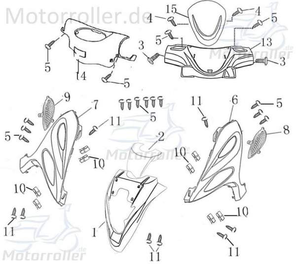 Dekorsatz Kreidler Florett RS Aufkleber 1220201-10