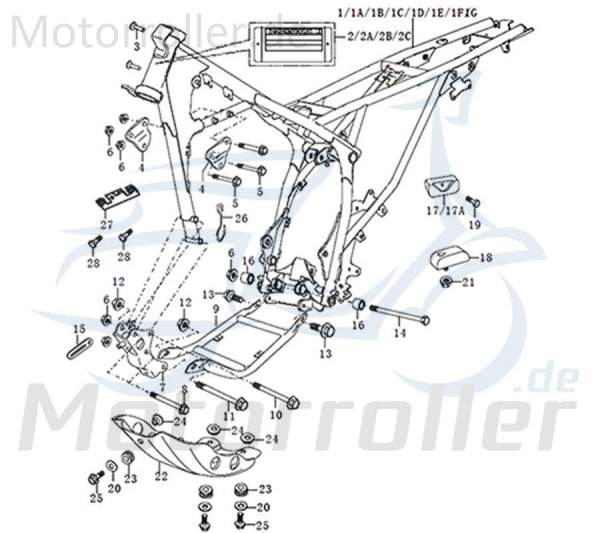 Rahmen Dice SM/GS 125i Gestell 41100QLY2280