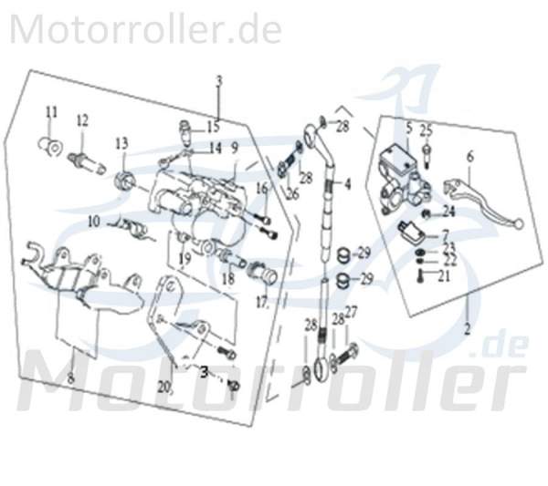 CPI Bundschraube Maschinenschraube Scooter 700-12Y2-003-016 Motorroller.de Flanschschraube Flansch-Schraube Maschinen-Schraube Bund-Schraube Moped