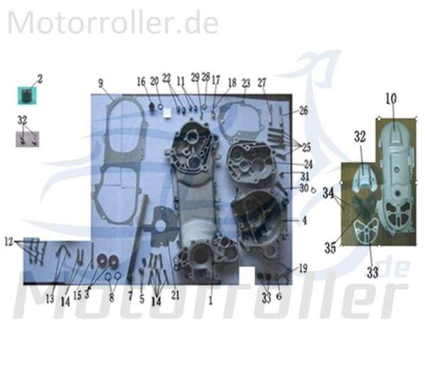 Sechskantschraube M6x35mm Jonway Florett 2.0 50 City 741194 Motorroller.de Befestigung Halter Halterung Flachkopfschraube Sechskant-Schraube Scooter