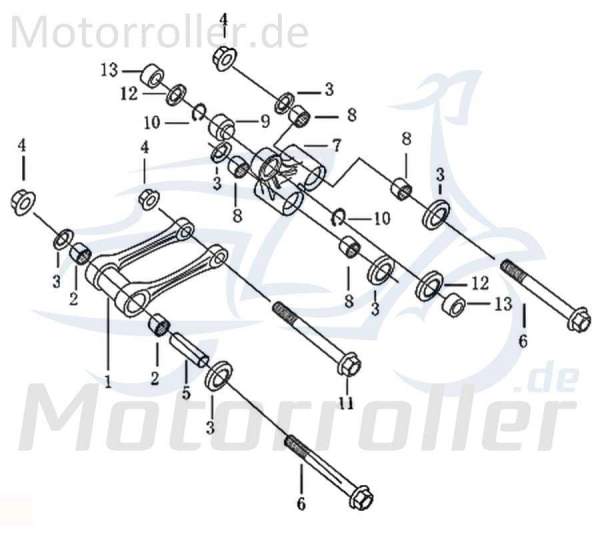 Bundschraube M12xmm Kreidler DICE SM 50 LC Motorrad 733402 Motorroller.de Maschinenschraube Flanschschraube Flansch-Schraube Maschinen-Schraube