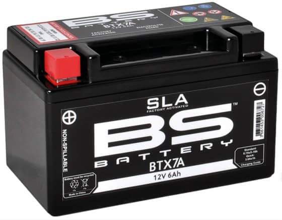 Batterie BTX7A 12V 6Ah SLA DIN 50615 151x88x94mm 50ccm 2Takt Motorroller.de Versiegelt (FA) Akku Starterbatterie Akkumulator Starter-Batterie Scooter