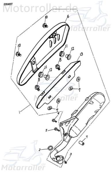 Adly Bundschraube M6x18mm Maschinenschraube Quad 50ccm 2Takt Motorroller.de Flanschschraube Flansch-Schraube Maschinen-Schraube Bund-Schraube ATV UTV