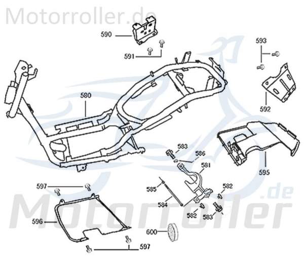 Schraube M10x55mm Maschinenschraube Scooter 92201-10055-03 Motorroller.de Bundschraube Flanschschraube Flansch-Schraube Maschinen-Schraube Moped