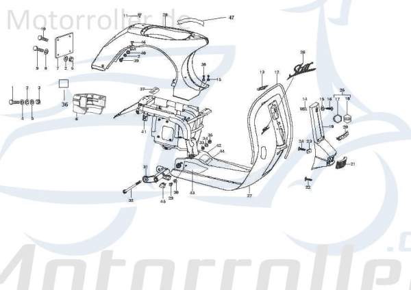 Kreidler STAR Deluxe 4S 200 Unterlegscheibe 200ccm 4Takt C-4721602/2 Motorroller.de Distanzhalter U-Scheibe Washer Beilagscheibe Ausgleichsscheibe LML