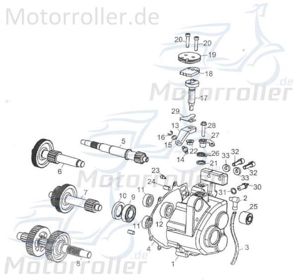 Screw 6.5 * 12 * 1 Gear Quad ATV Adly 94101-0612010